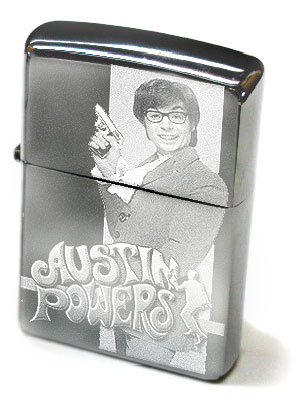 Austin Powers - High Polished Chrome Engraved Lighter