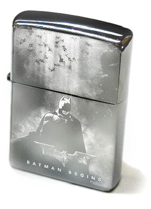 Batman Begins - High Polished Chrome Engraved Lighter