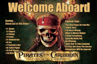 YAMAHA - WELCOME ABOARD RUG - PIRATES BOAT DOOR MAT