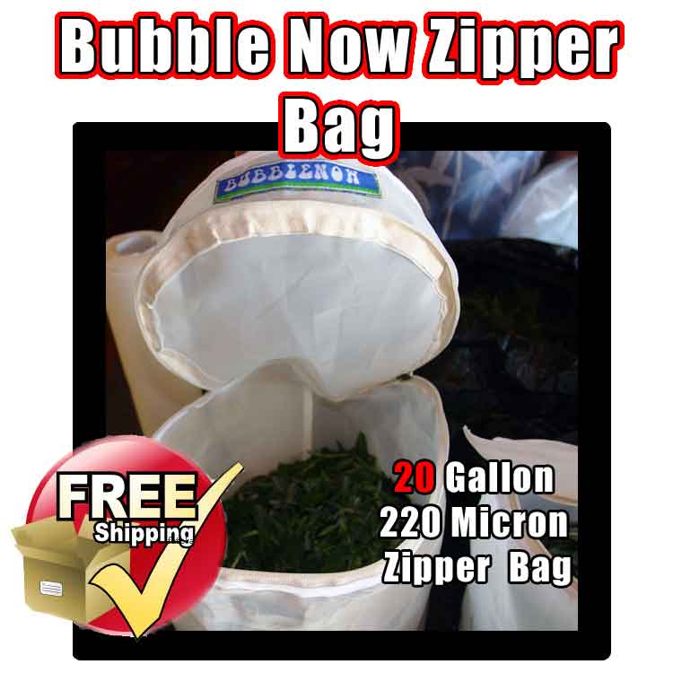 Bubble Hash Zipper Washing Machine 20 Gallon Bag